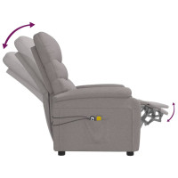 Produktbild för Elektrisk massagefåtölj taupe tyg
