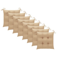 Produktbild för Trädgårdsstolar med dynor 8 st massivt akaciaträ