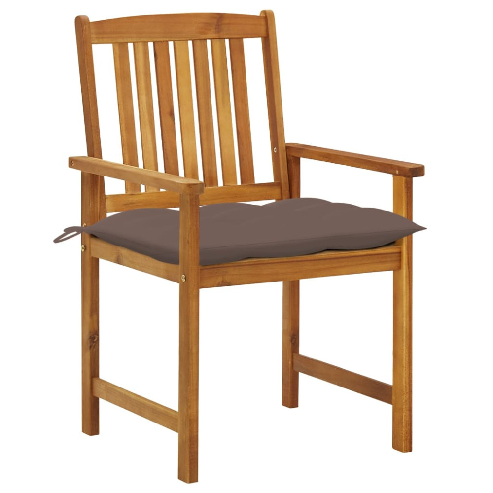 Produktbild för Trädgårdsstolar med dynor 8 st massivt akaciaträ