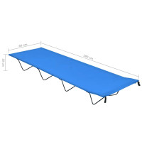 Produktbild för Campingsäng 180x60x19 cm oxfordtyg och stål blå