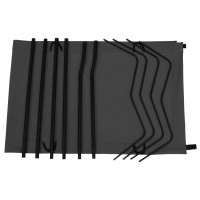 Produktbild för Campingsäng 180x60x19 cm oxfordtyg och stål svart