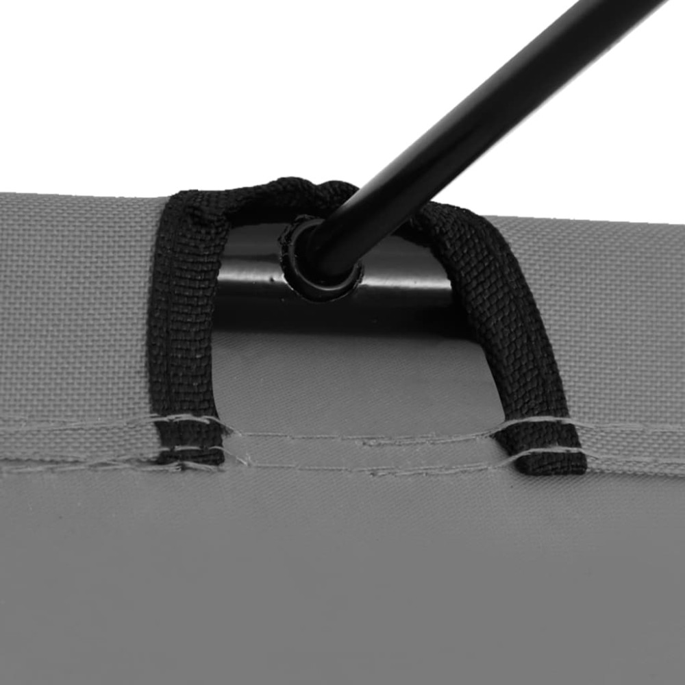 Produktbild för Campingsäng 180x60x19 cm oxfordtyg och stål grå