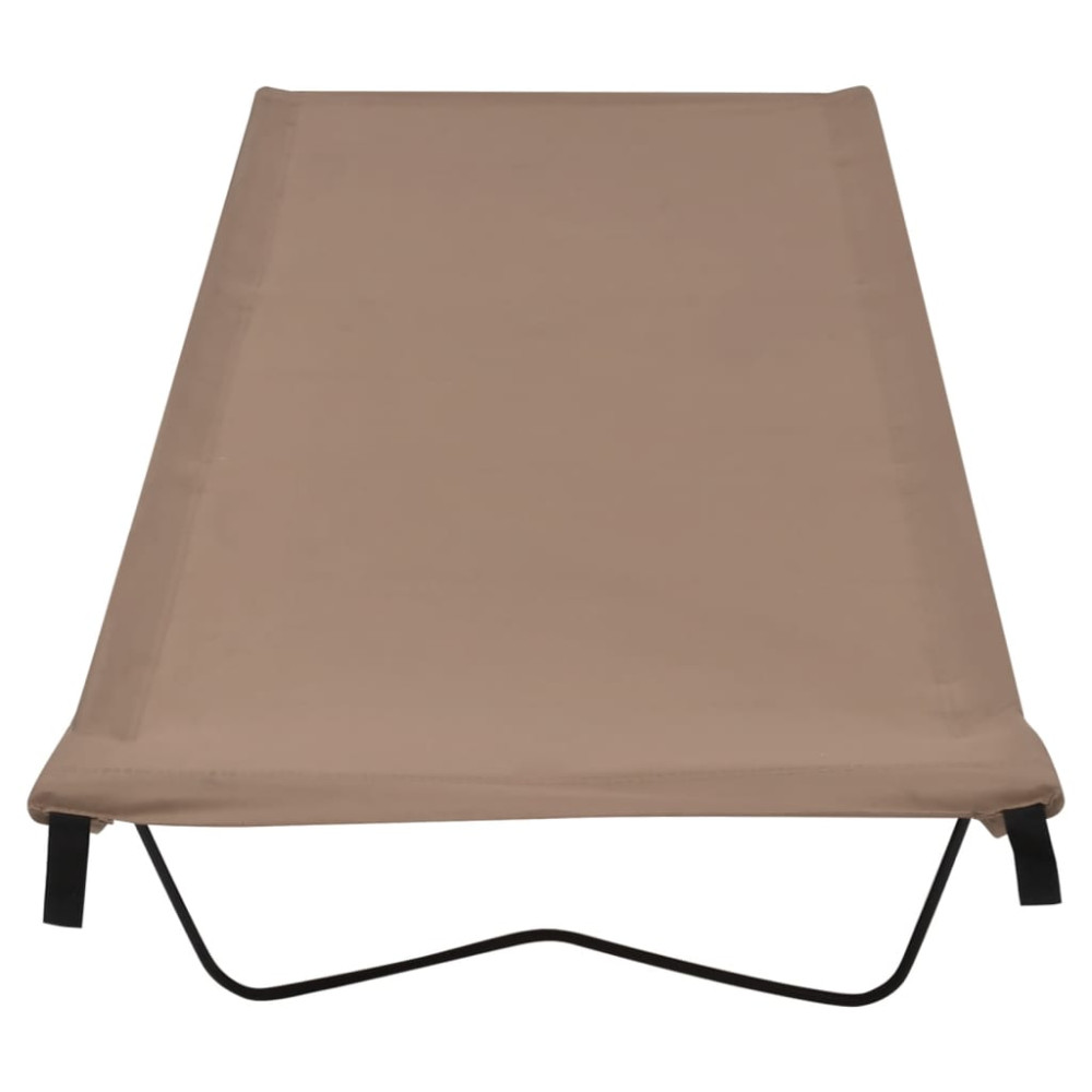 Produktbild för Campingsängar 2 st 180x60x19 cm oxfordtyg och stål taupe