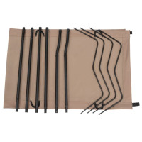Produktbild för Campingsängar 2 st 180x60x19 cm oxfordtyg och stål taupe