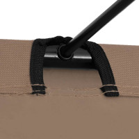 Produktbild för Campingsängar 2 st 180x60x19 cm oxfordtyg och stål taupe