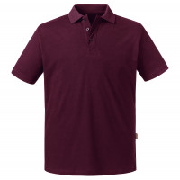 Russell Men's Pure Organic Polo Burgundy