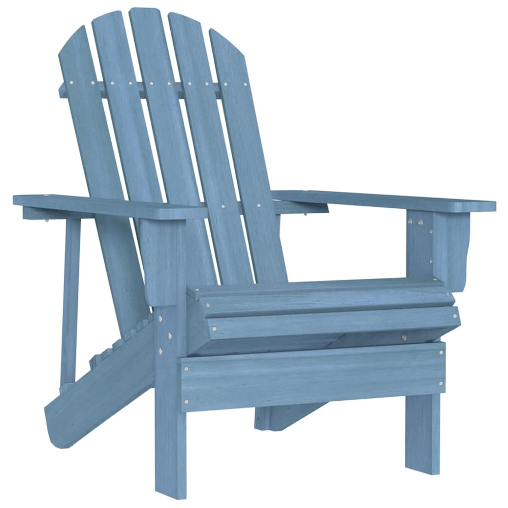 Produktbild för Adirondackstol massivt granträ blå