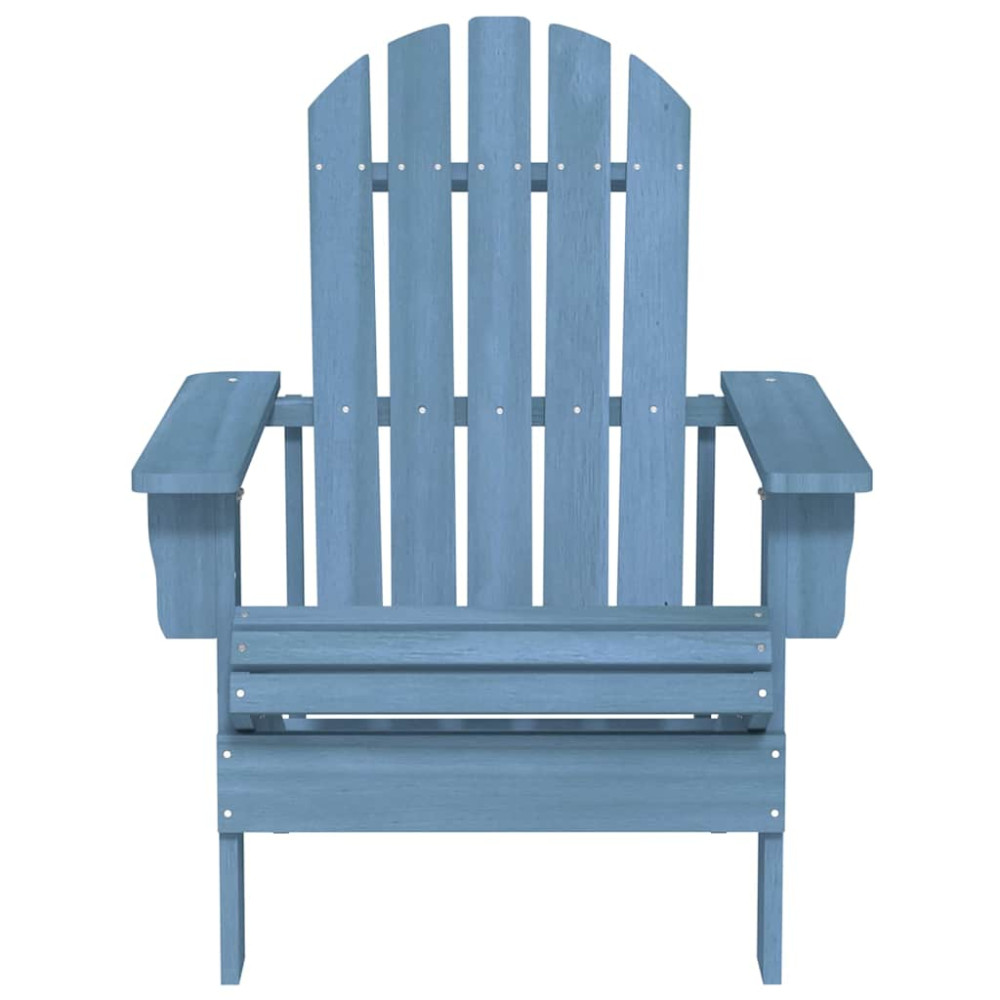 Produktbild för Adirondackstol massivt granträ blå