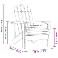 Produktbild för Adirondackstol massivt granträ blå