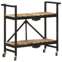 Produktbild för Köksvagn 87x36x81 cm massivt mangoträ