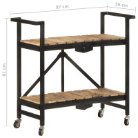 Produktbild för Köksvagn 87x36x81 cm massivt mangoträ
