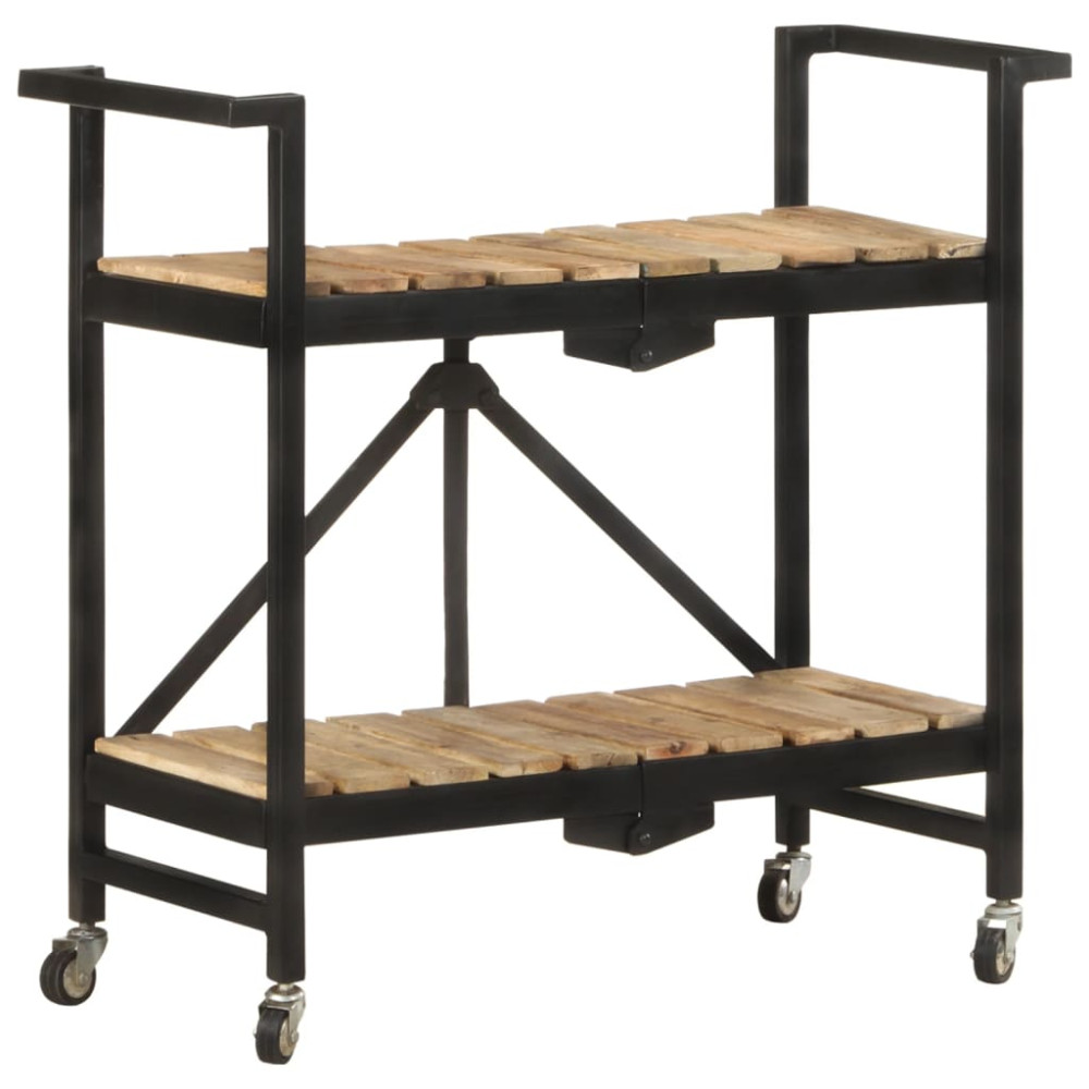 Produktbild för Köksvagn 87x36x81 cm massivt mangoträ