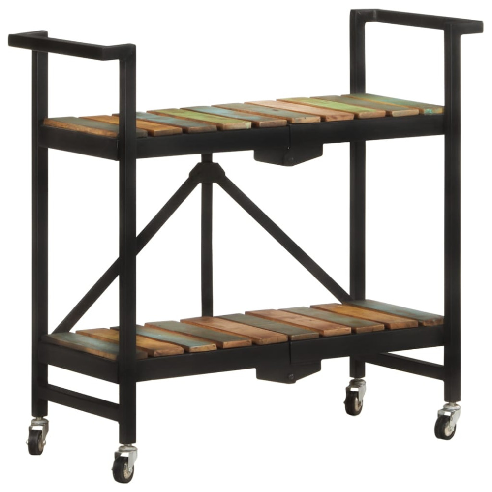 Produktbild för Köksvagn 87x36x81 cm massivt återvunnet trä