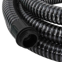 Produktbild för Sugslang med kopplingar mässing svart 1,1" 10 m PVC