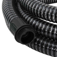 Produktbild för Sugslang med kopplingar mässing svart 1,1" 15 m PVC