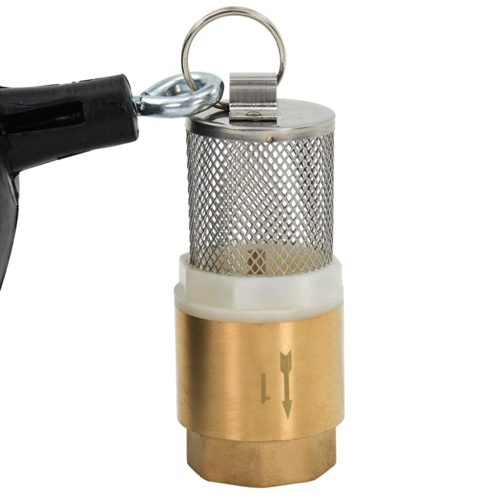 Produktbild för Sugslang med kopplingar mässing svart 1,1" 25 m PVC
