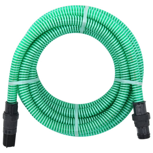 vidaXL Sugslang med PVC-kopplingar 7 m 22 mm grön