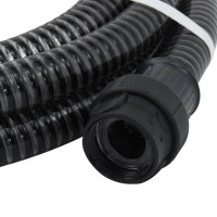 Produktbild för Sugslang med kopplingar mässing svart 1" 7 m PVC
