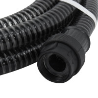 Produktbild för Sugslang med kopplingar mässing svart 1" 10 m PVC