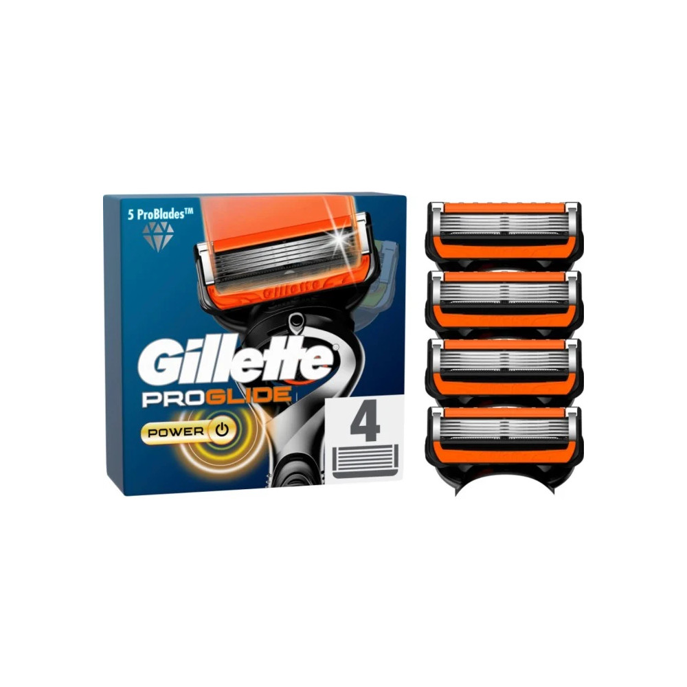 Produktbild för Gillette Proglide Power rakblad 4-pack
