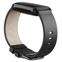 Produktbild för Charge 5/6 Leather Band Black (L)