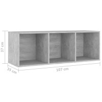 Produktbild för TV-skåp 2 delar betonggrå 107x35x37 cm konstruerat trä