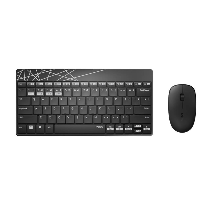 Produktbild för Keyboard/Mice Set 8000M Wireless Multi-Mode Black