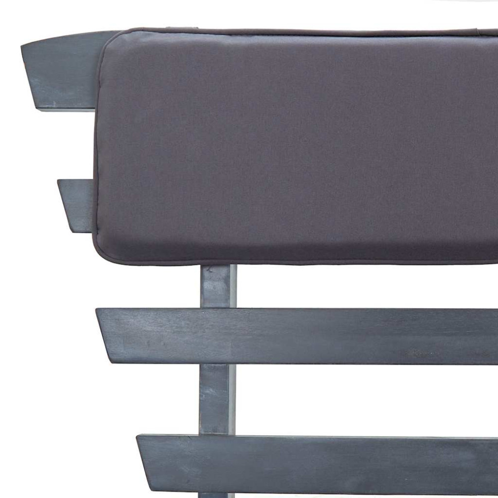 Produktbild för Trädgårdsbänk med dynor 2-i-1 190 cm grå massivt akaciaträ