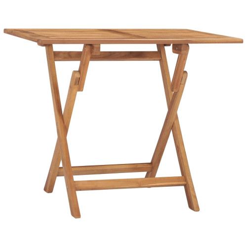 vidaXL Hopfällbart trädgårdsbord 90x60x75 cm massiv teak