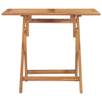 Produktbild för Hopfällbart trädgårdsbord 90x60x75 cm massiv teak