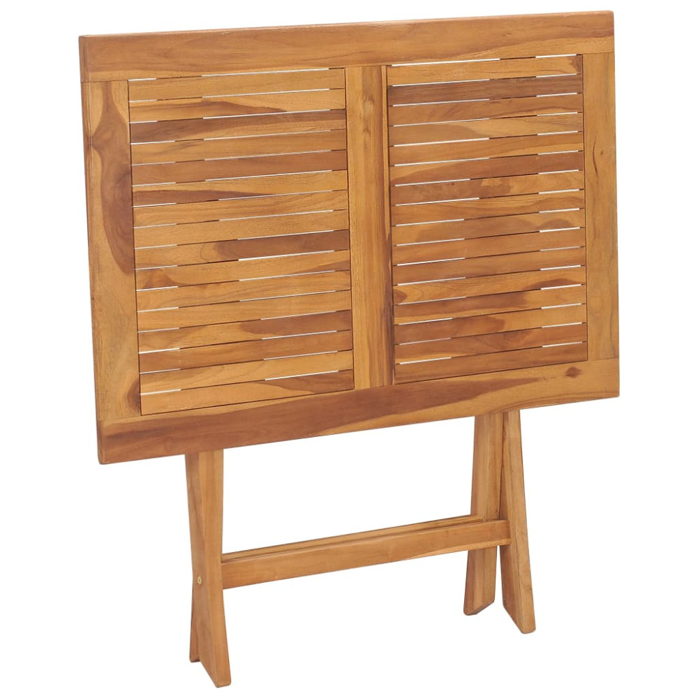 Produktbild för Hopfällbart trädgårdsbord 90x60x75 cm massiv teak