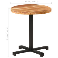 Produktbild för Cafébord runt Ø70x75 cm massivt akaciaträ