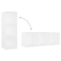 Produktbild för TV-skåp 2 st vit 107x35x37 cm konstruerat trä