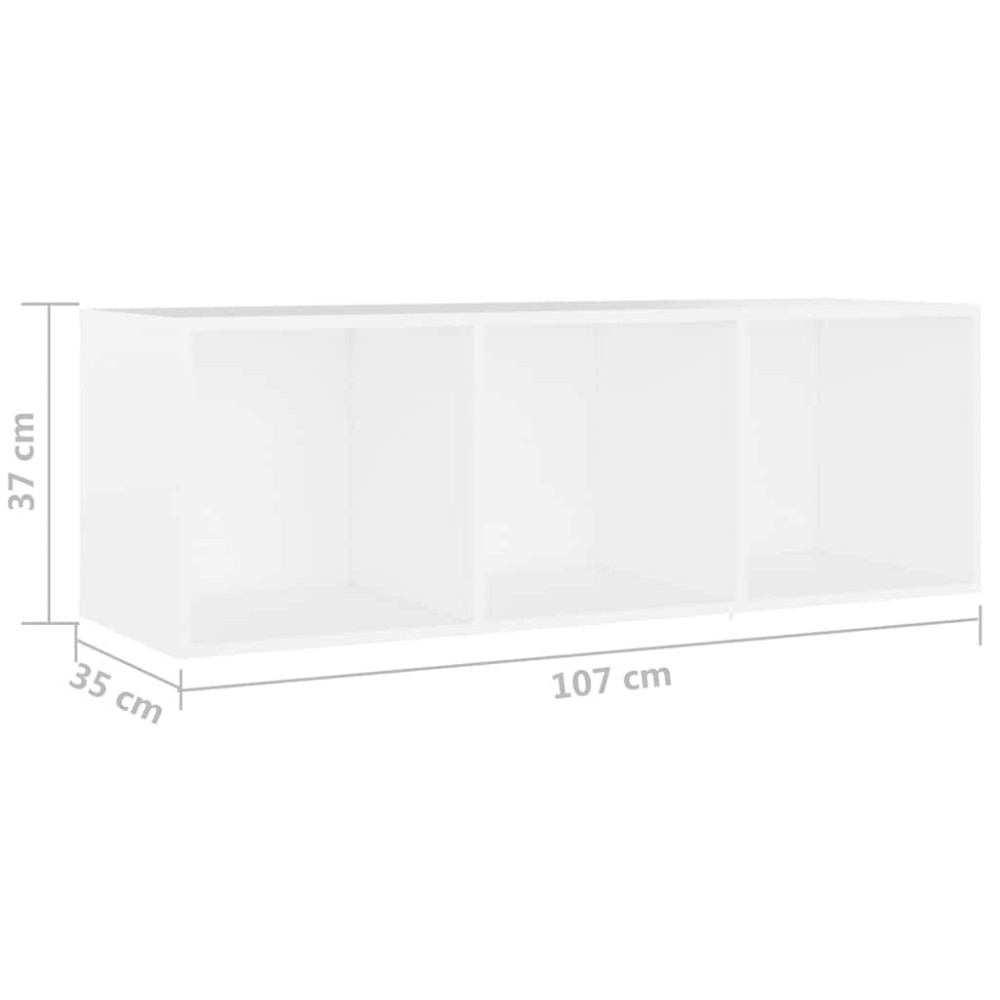 Produktbild för TV-skåp 2 st vit 107x35x37 cm konstruerat trä