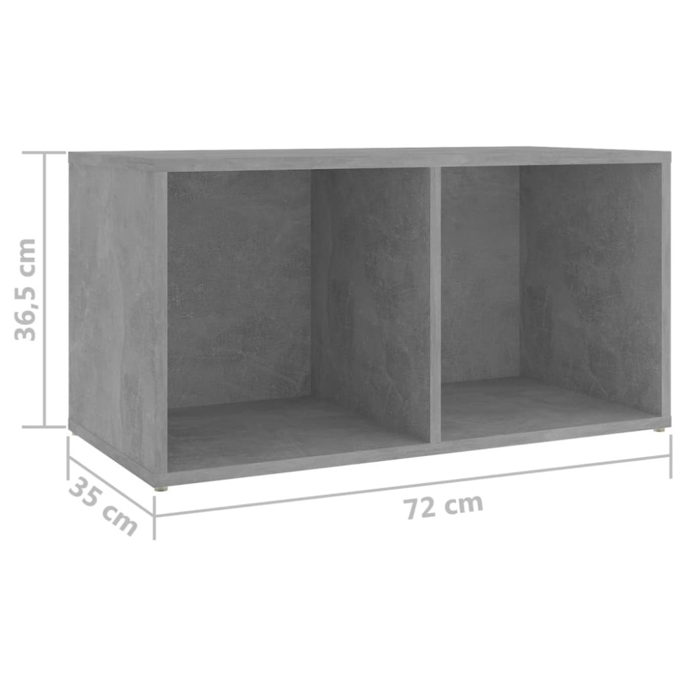Produktbild för TV-skåp 4 st betonggrå 72x35x36,5 cm konstruerat trä