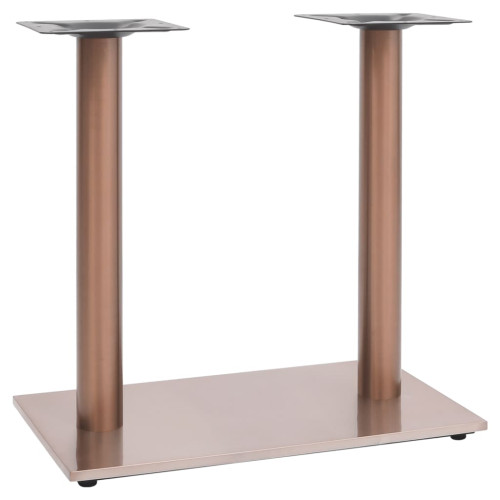 vidaXL Bordsben för cafébord silver 70x40x72 cm rostfritt stål
