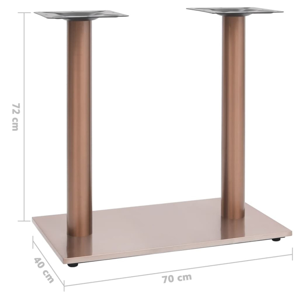 Produktbild för Bordsben för cafébord silver 70x40x72 cm rostfritt stål