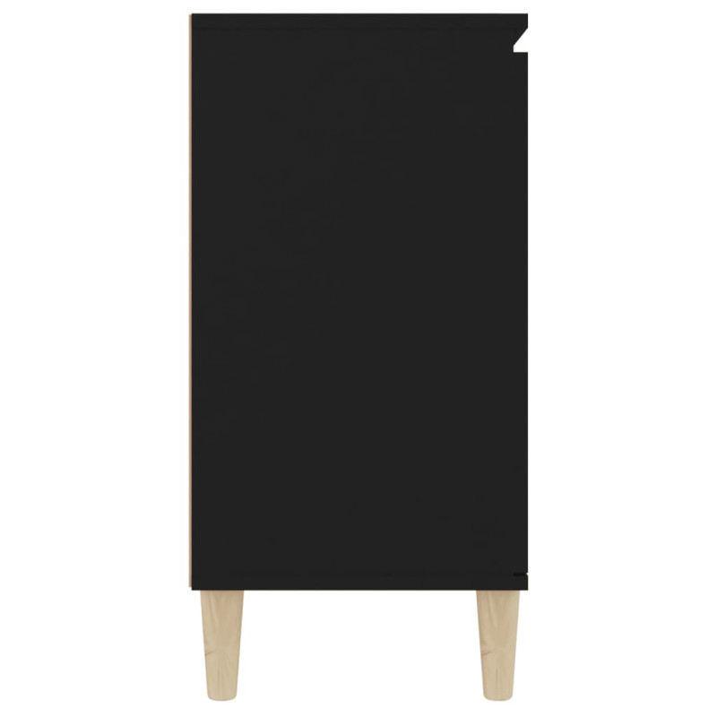 Produktbild för Skänk svart 103,5x35x70 cm spånskiva