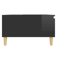 Miniatyr av produktbild för Soffbord svart högglans 90x60x35 cm spånskiva