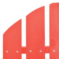 Produktbild för Adirondackstol med fotpall massivt granträ röd