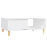 Produktbild för Soffbord vit 90x60x35 cm konstruerat trä
