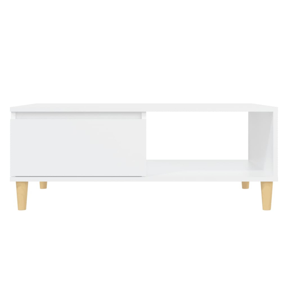 Produktbild för Soffbord vit 90x60x35 cm konstruerat trä