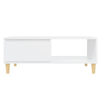 Produktbild för Soffbord vit 90x60x35 cm konstruerat trä