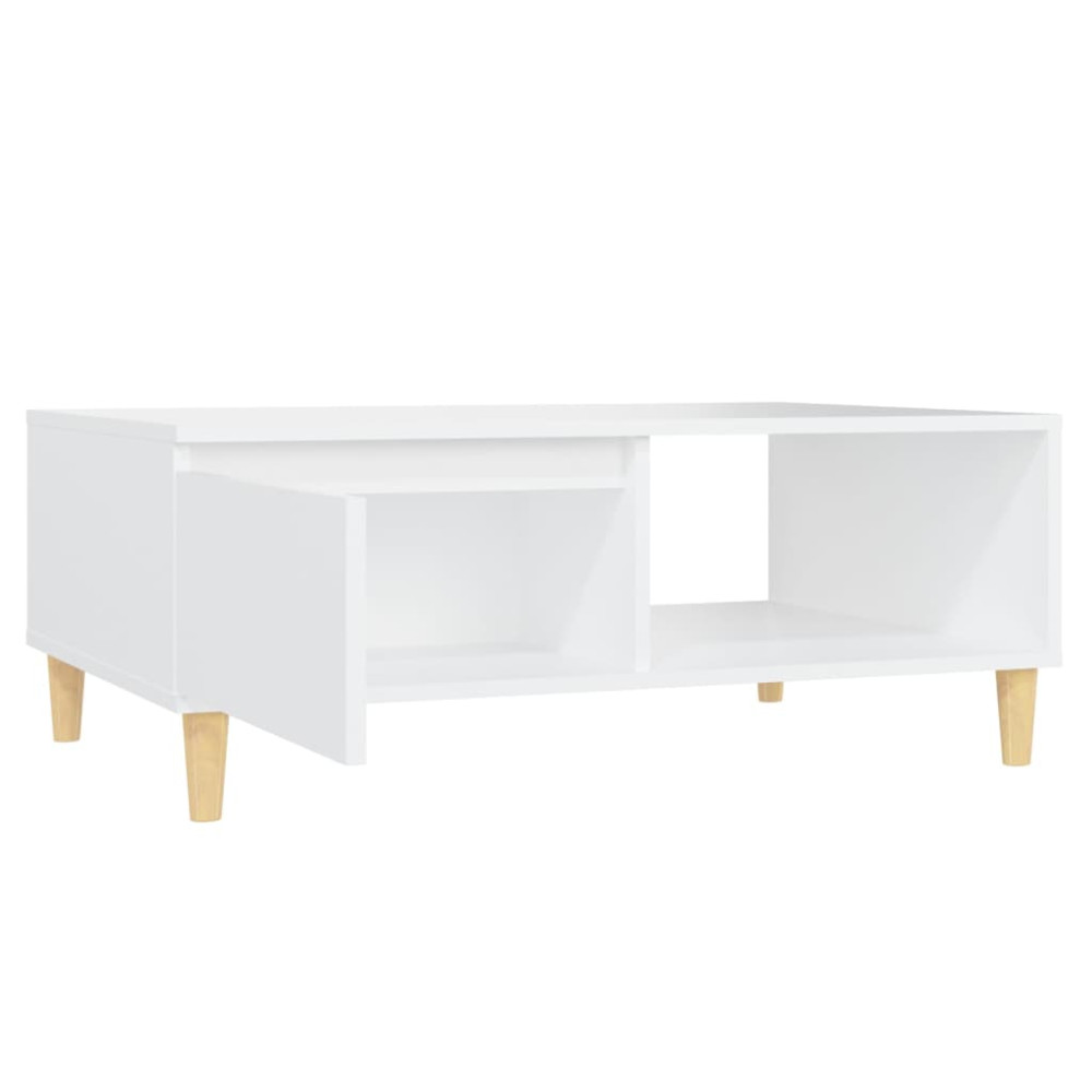 Produktbild för Soffbord vit 90x60x35 cm konstruerat trä