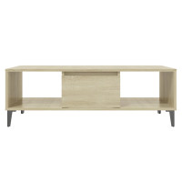 Produktbild för Soffbord sonoma-ek 103,5x60x35 cm konstruerat trä
