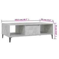 Miniatyr av produktbild för Soffbord betonggrå 103,5x60x35 cm spånskiva