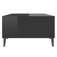 Produktbild för Soffbord svart högglans 103,5x60x35 cm spånskiva