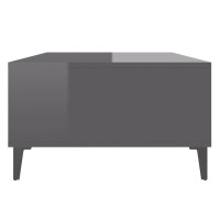 Produktbild för Soffbord grå högglans 103,5x60x35 cm spånskiva