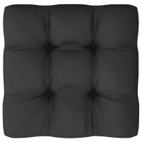 Produktbild för Loungegrupp för trädgården med dynor 10 delar svart massiv furu