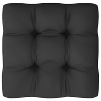 Produktbild för Loungegrupp för trädgården med dynor 10 delar svart massiv furu